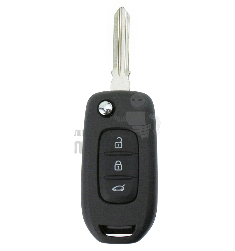Корпус выкидного ключа  RENAULT VAC102 3 кнопки/англ./белая крышка КНР