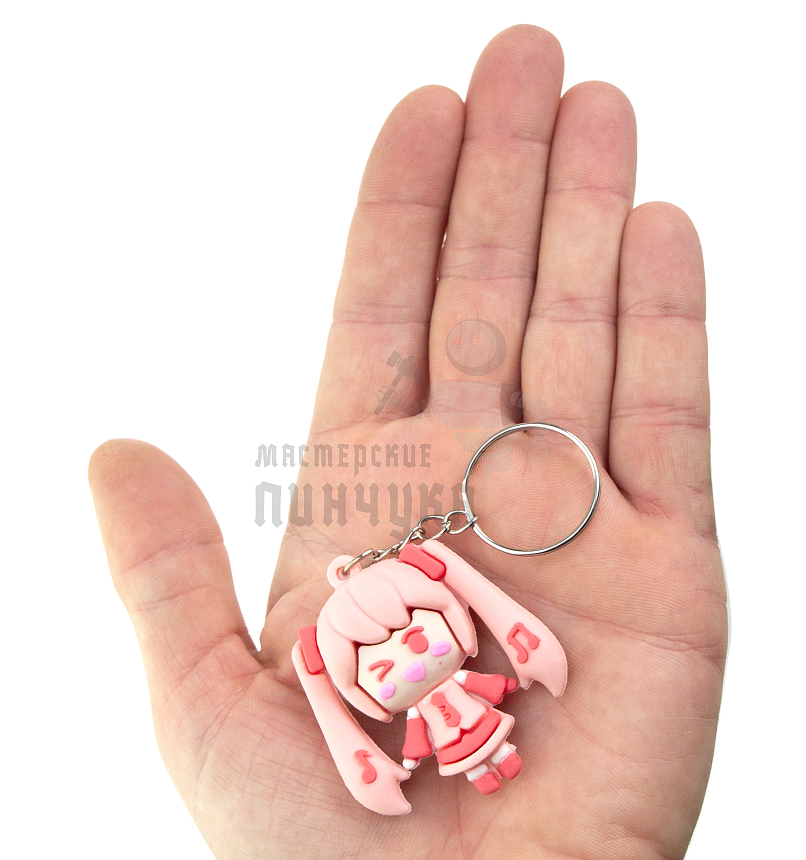 Брелок для ключей "Мику Хацунэ" цв. розовый