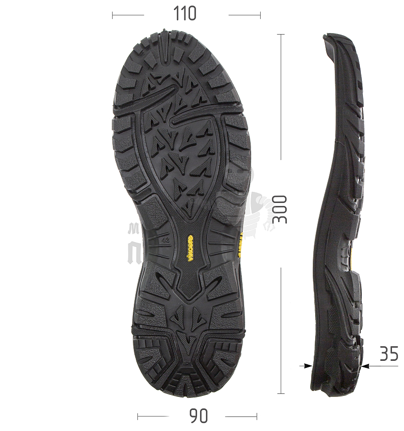 Подошва муж. "VINCERE", р.42, цв.ченый