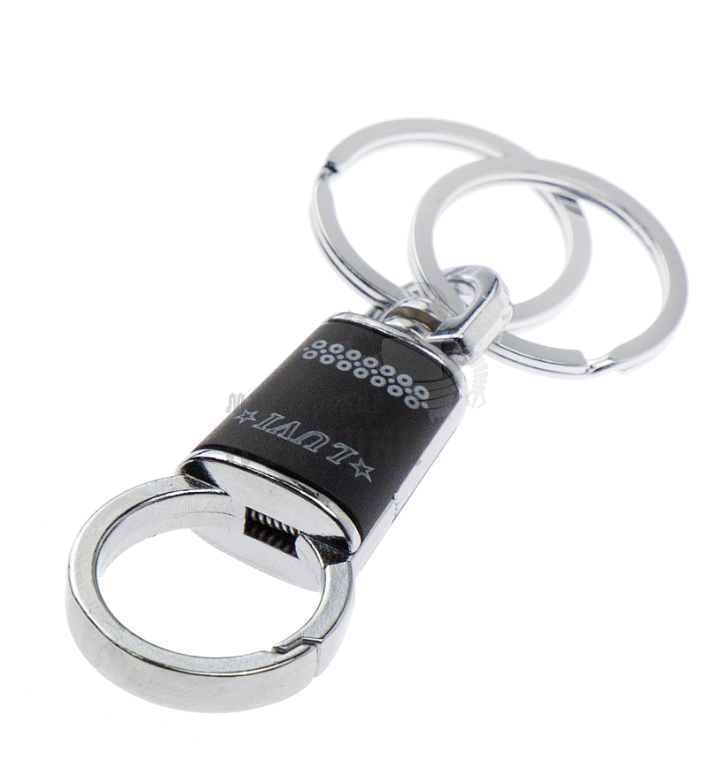 Карабин с двумя кольцами для ключей 