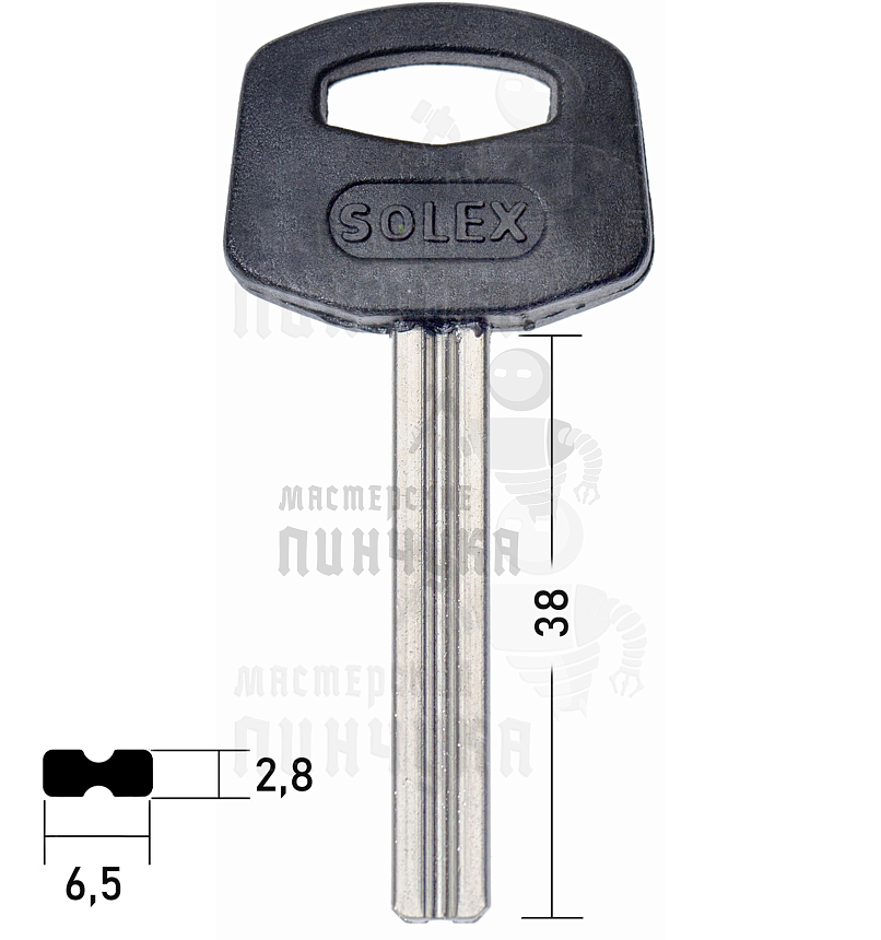 SOLEX- пластик. с пазом КНР //