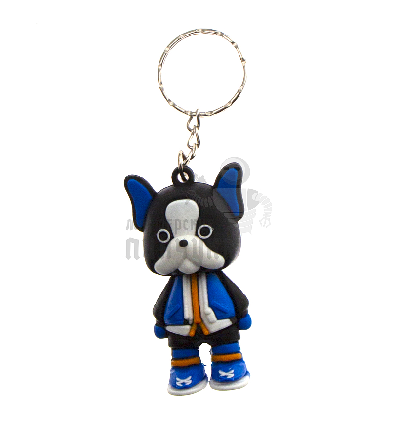 Брелок для ключей "Бульдог" с кольцом