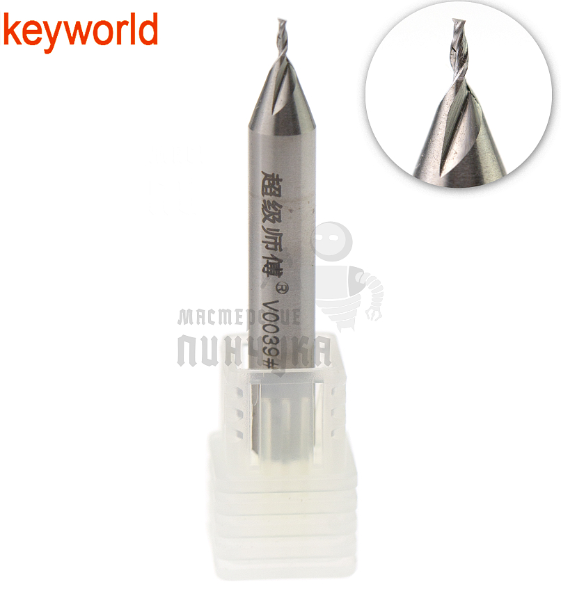 Вертик.фреза KeyWorld V0039# ф1,0мм HSS (ф1Х6DX40L) 
