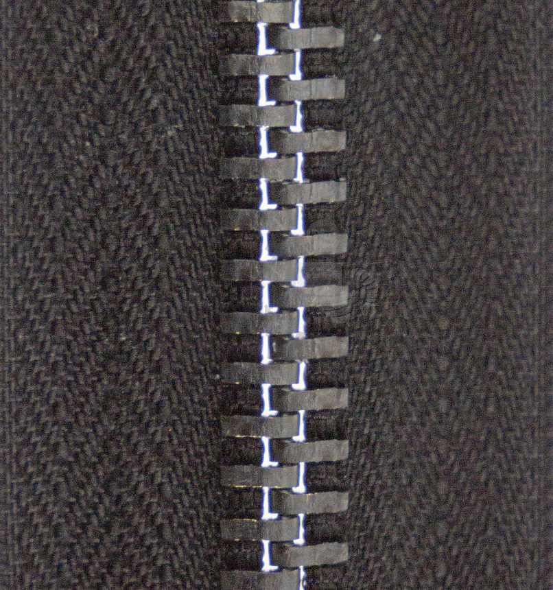 Молния металлическая тип 8 16см, н/р, цв черный 322, зв оксид