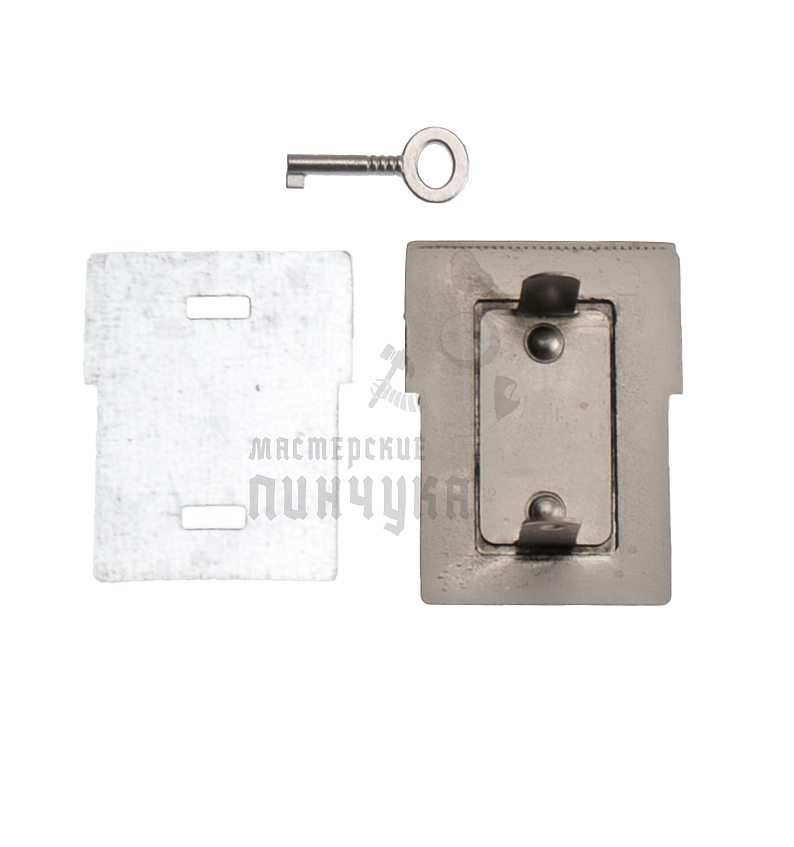 Замок портфельный 11548 цв. никель темный матовый