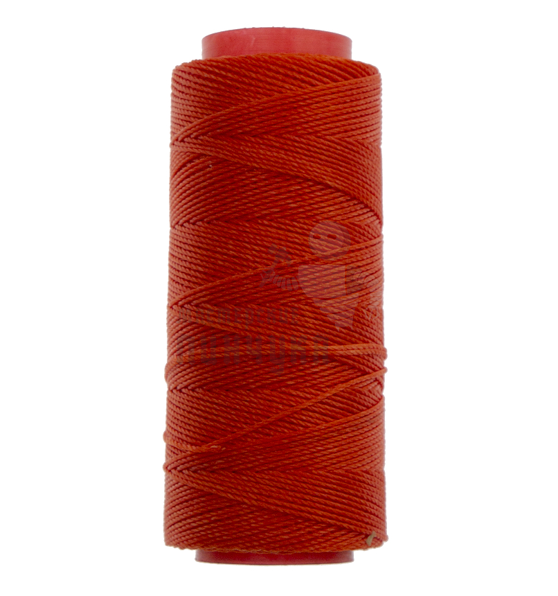 Нитки прошив.вощеные 100D/3-100м,оранжевый (120) круглые 1,0 мм Китай