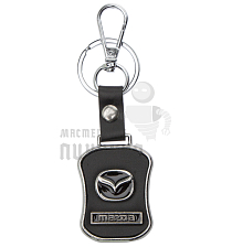 Авто карабин с кольцом для ключей MAZDA Экокожа (гладкая) - Чертеж