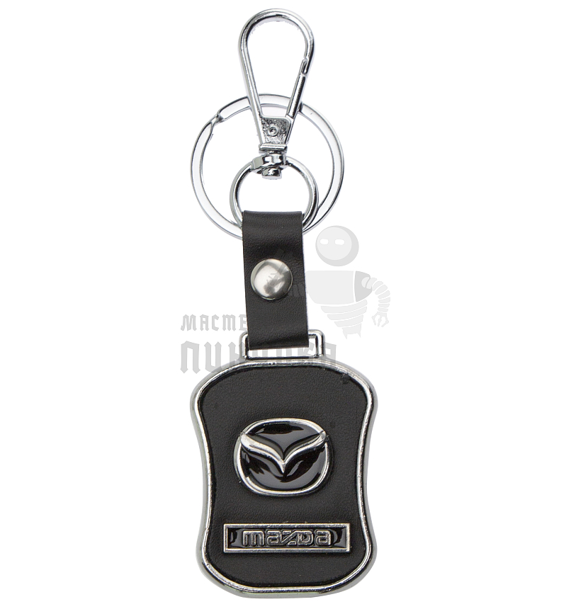 Авто карабин с кольцом для ключей MAZDA Экокожа