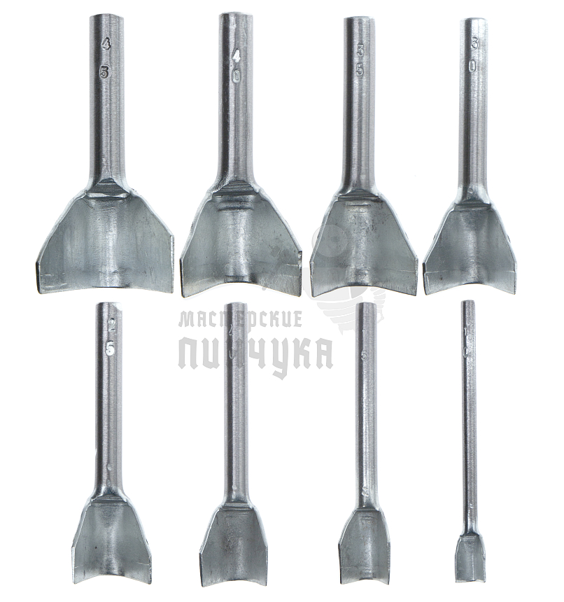 Торцеватель клиновидный V-образный для ремня или углов деталей (диаметр 10-45мм; 8шт)