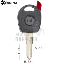 Авто с местом под чип семечку T00NE79P TP00NE-38P4 NE73T0  КНР /// RENAULT - Чертеж