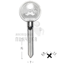 E-138 кругл.ручка (39,4х21,16х7,0х0,1)  КНР - Чертеж