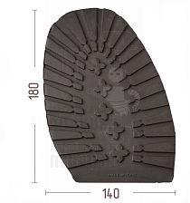Проф. формованная "Dunlop Tank" р.47-48 Коричневый, 5мм - Чертеж