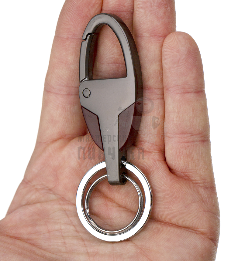Карабин овальный с двумя кольцами для ключей