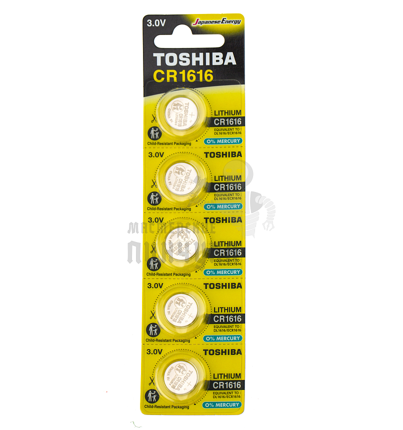 Батарейка Toshiba CR1616 BL5 (5/100/5000)