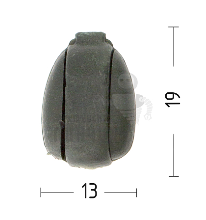 Наконечник для шнура, шнур (3,5мм), крокодильчик 27101-Н ПП, цв.т/хаки - Чертеж