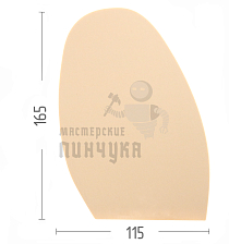 Проф. формованная для лабутенов Casali Silk №3,1,3мм Кремовый - Чертеж