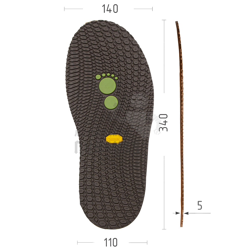 Подошва PILIGRIM RB111 коричневый