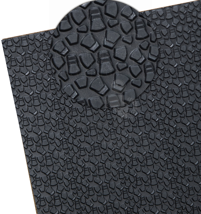 Набойки лист. Piligrim Bissell "Кросс" 380х570х6,2мм, тв. 85А цв. черный