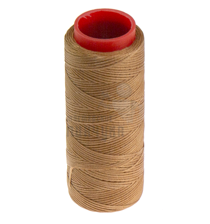 Нитки прошив.вощеные 150D-100м,песочный (140) плоские 0,6 мм Китай