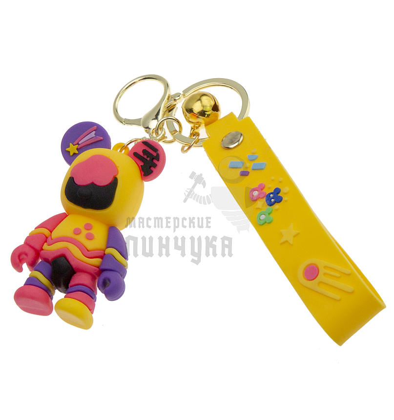 Брелок для ключей "Мишка CANDY" колокольчик + карабин