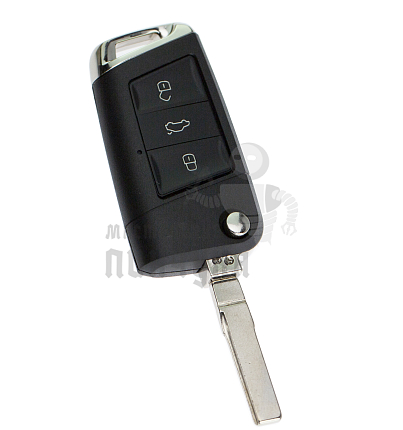 Корпус ключа c лезвием MLHUHAAP4 Volkswagen, 3 кнопки