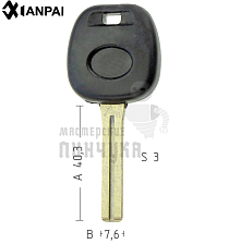 Авто с местом под чип TOYO-30.P1 TOY48 TY47P80 КНР// - Чертеж