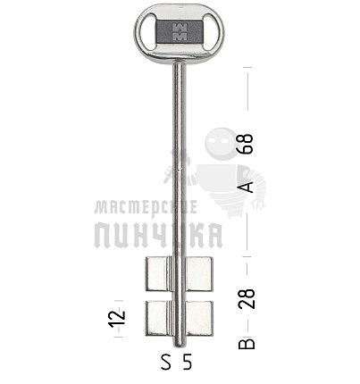 Mottura 92.276L68C1 Original заготовка основного ключа Serrablocca