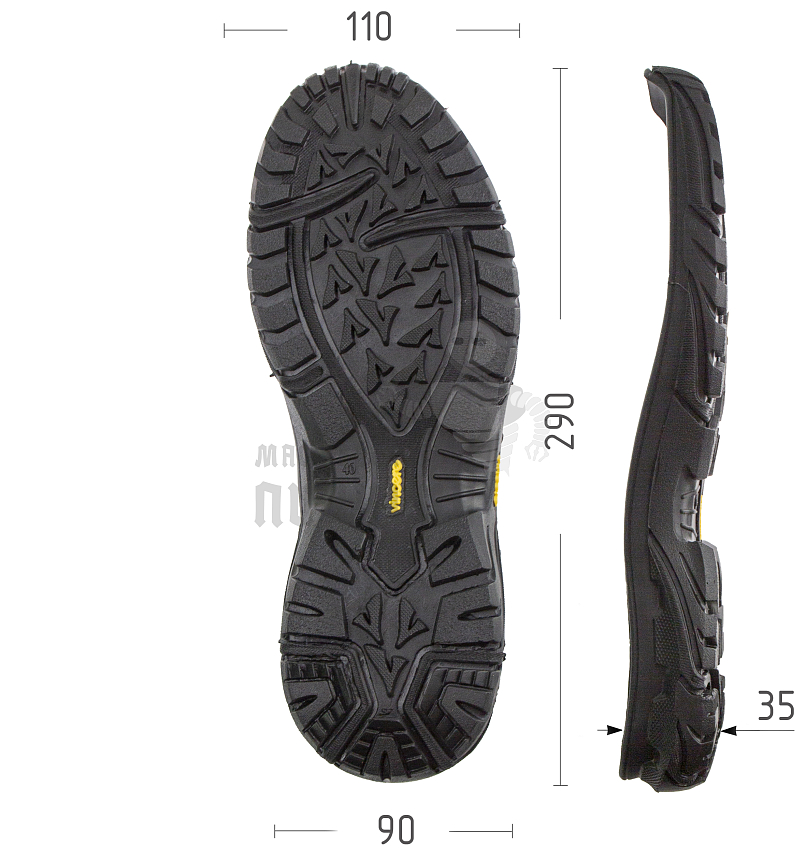 Подошва муж. "VINCERE", р.40, цв.ченый