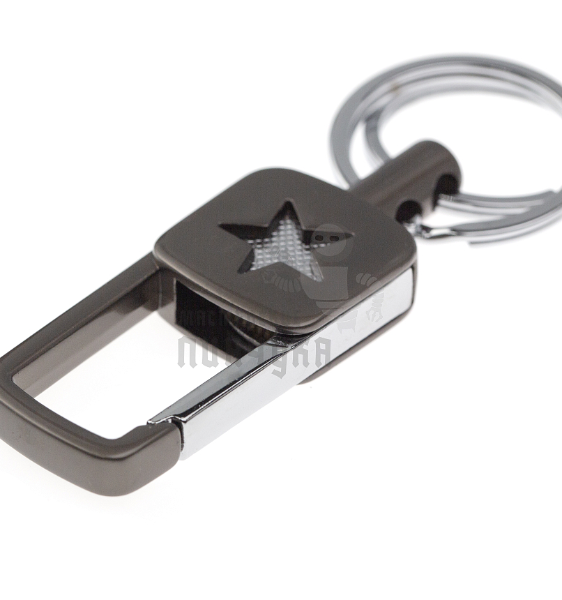 Карабин с двумя кольцами для ключей