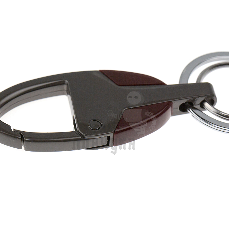 Карабин овальный с двумя кольцами для ключей