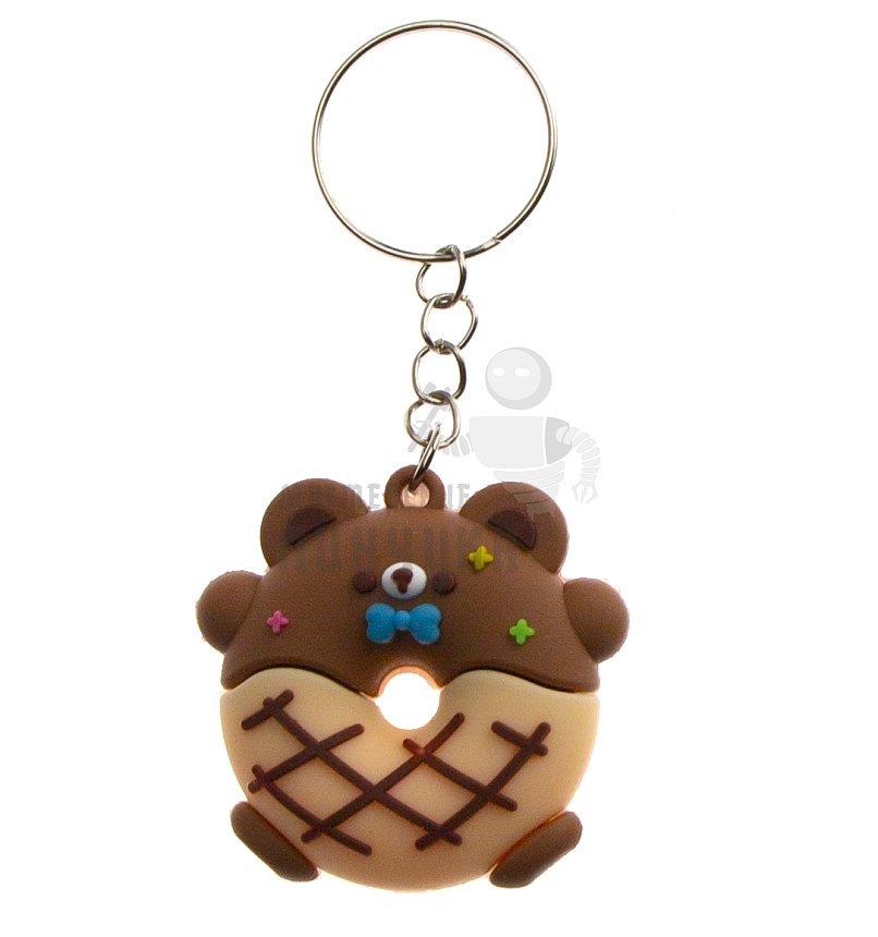 Брелок для ключей "Пончик Медвежонок" с кольцом