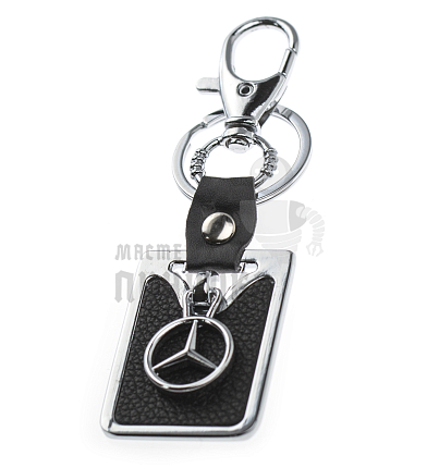 Авто карабин с кольцом для ключей MERCEDES (рифленая)
