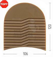 Набойки Topy  Serac, р-р 176, цв.карамельный (93) - Чертеж