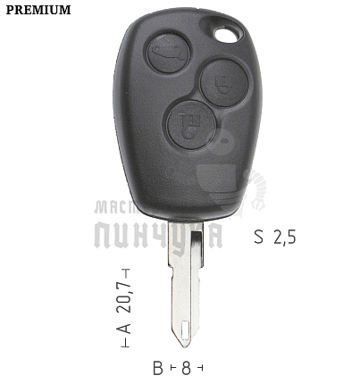 Корпус ключа NE38 NE73 NE79P49 3 кнопки RENAULT // КНР