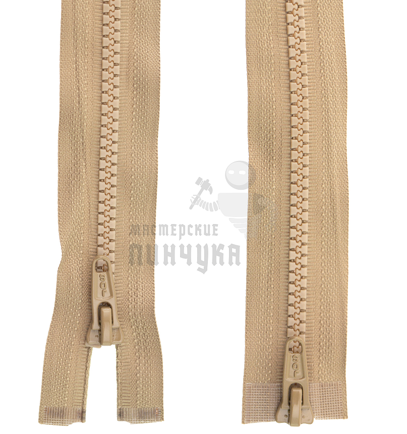 Молния Трактор "JUDSON", 80см, Тип-5, разъёмная двухзамковая, цв.т/бежевый