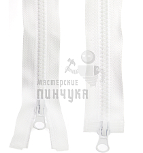 Молния ТРАКТОР, Т-5 75см, разъемная, автомат, 2х замковая, ГРУША, цв.белый 101 - Чертеж