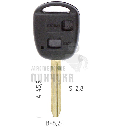 Корпус ключа MLTOYO15P3 2 кнопки TOYOTA