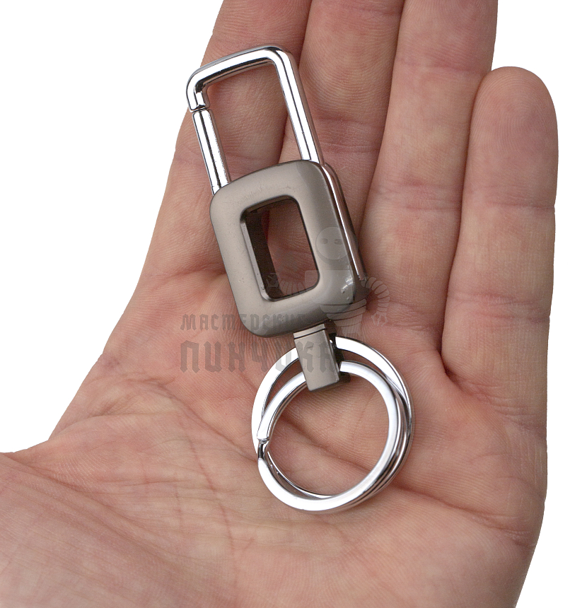 Карабин с двумя кольцами для ключей