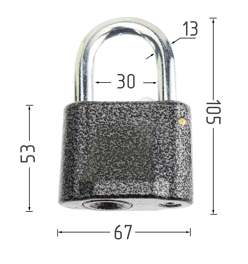 Навесной замок ОРЕЛ (ВС2-70А) 65мм