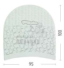 Набойка Piligrim "Раптор", разм. XL, 95х105х6.5мм, цв.белый - Чертеж