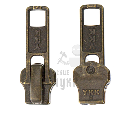 Бегунок "Металл", Т-5, автомат, YKK DA8, цв.антик - Чертеж