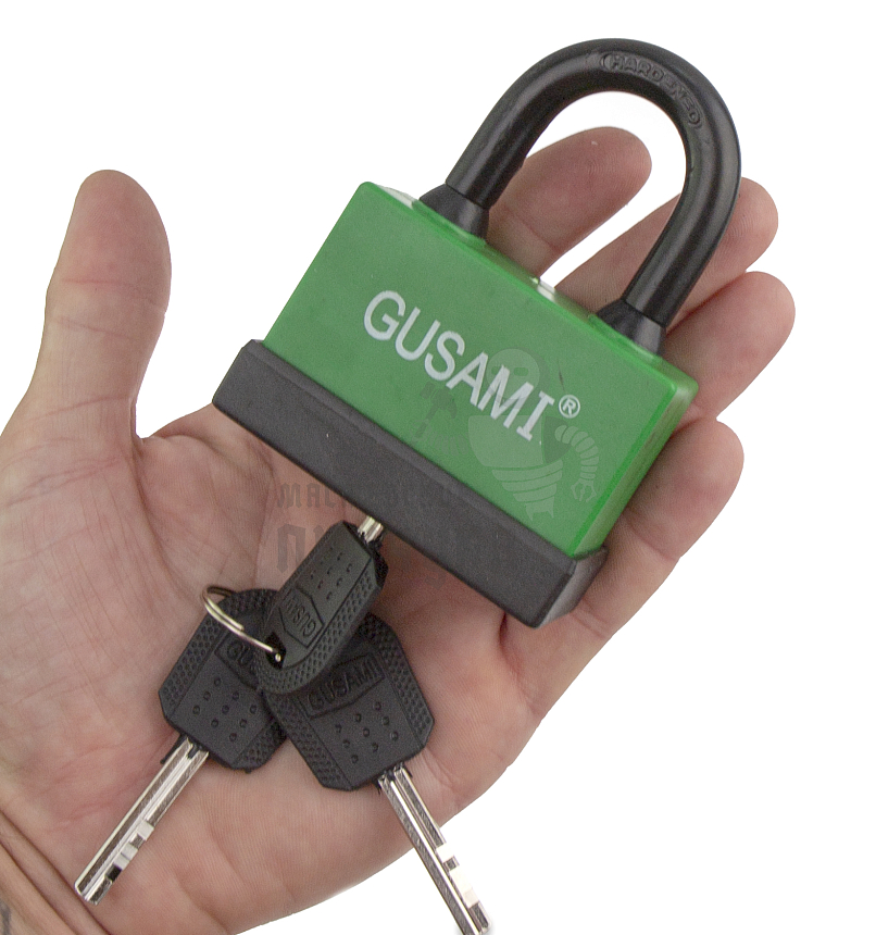 Навесной замок GUSAMI 68мм (зеленый)