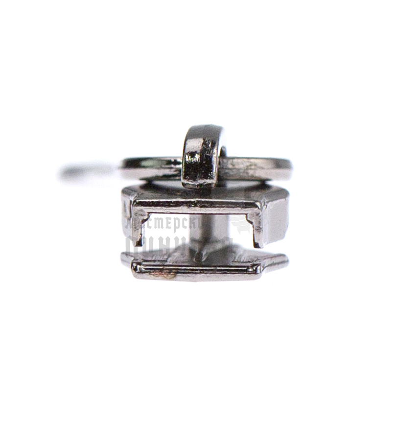 Бегунок для спиральной молнии, тип 5, сумочный N8 цв. никель темн.