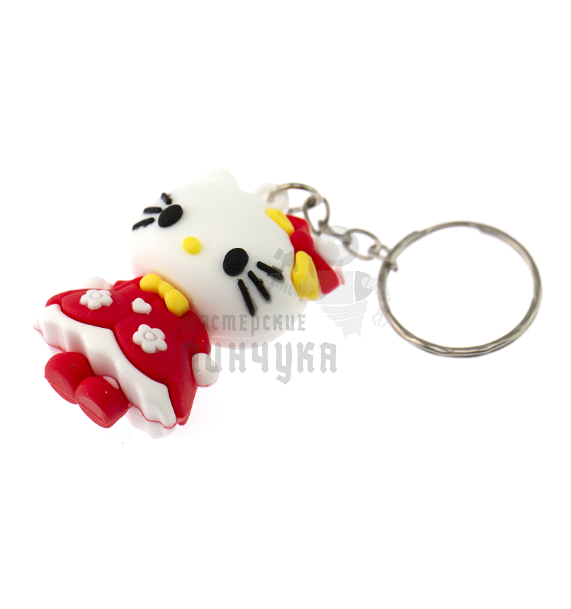 Брелок для ключей "Hello Kitty", красный