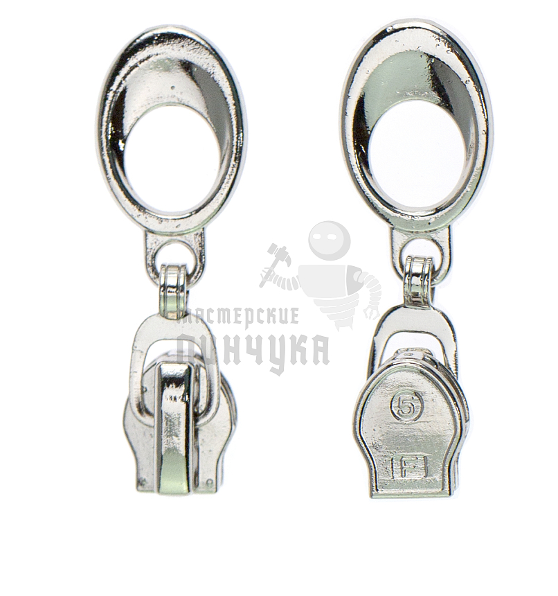 Бегунок для спиральной молнии, тип 7, автомат №2 цв. никель