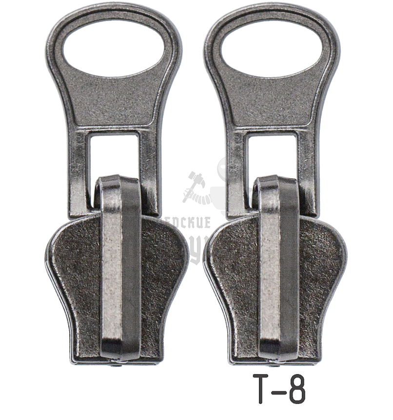 Бегунок "Трактор", тип 8, сумочный, "Груша", двухсторон., цв никель темн.