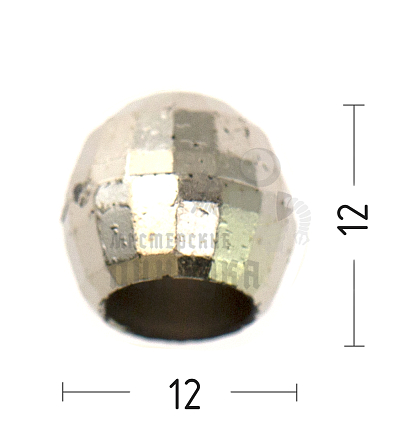 Наконечник для шнура, шнур (4,0мм), колокольчик-шар (L2), цв.хром - Чертеж