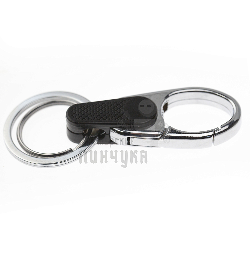 Карабин с двумя кольцами для ключей овальный