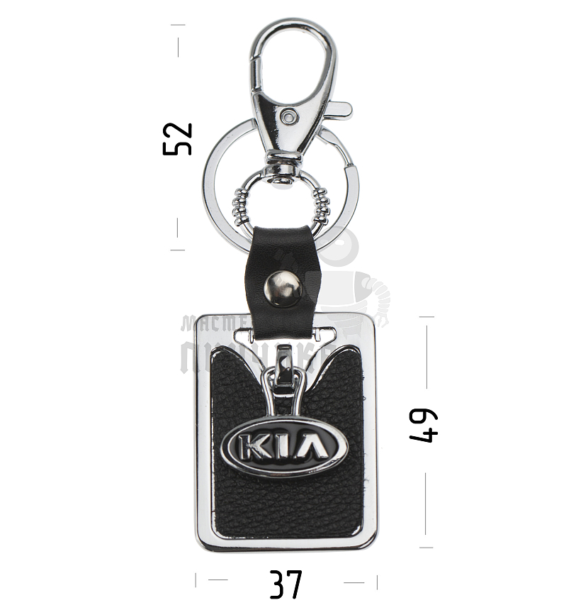 Авто карабин с кольцом для ключей KIA