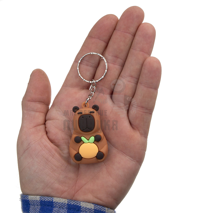 Брелок для ключей "Капибара+апельсин" 